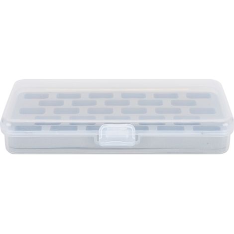 Boîte de rangement pour bobines de fil vides à 28 emplacements, couvercle en plastique, organisateur de canettes pour machine à coudre