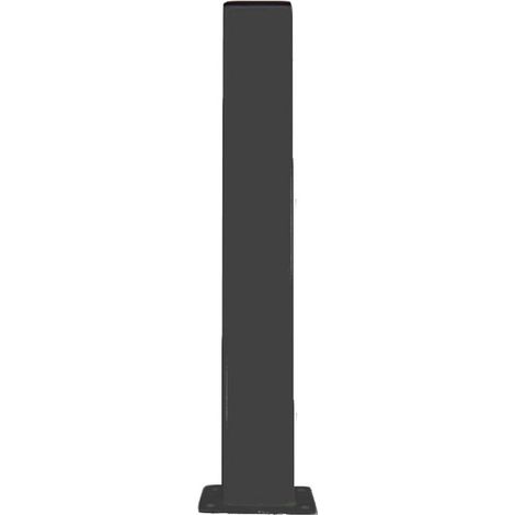 4M – Potelet de sécurité 1200mm – Acier galvanisé thermolaqué – Platine 180x90mm – Couleur noir 9005 pour espaces publics