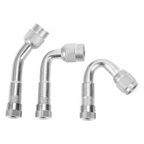 Rallonge de Valve de pneu en laiton, adaptateur d'extension de tige de Valve 90 ° 135 ° 45 ° pour voiture moto véloargent (1/5)