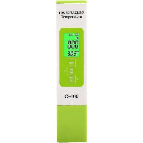 Testeur numérique portable de salinité/température/TDS/EC pour l'eau de mer, idéal pour les piscines, les aquariums et les bassins d'eau salée. (1/5)