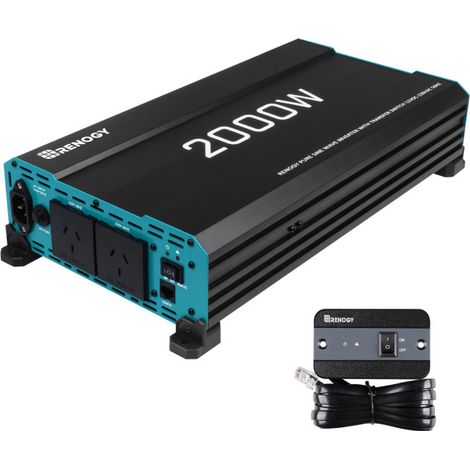 Renogy 2000W/4000W Inverter a Onda Sinusoidale Pura 12V a 230V con Priorit¨¤ di Rete e 2 Prese UE ¨C Per Casa e Campeggio