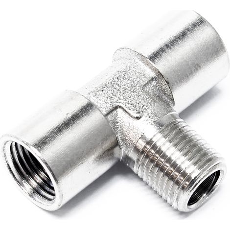 Adaptateur aérographe Pièce en T 2x Filetage femelle 9,51mm 1x Filetage mâle (1/5)