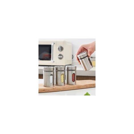 12 Pièces Boîtes à Épices avec Couvercle Pivotant,Bouteille d'assaisonnement en Acier Inoxydable,Pot Epices Set epices Cuisine,pots à épices pour Thé, sel et poivre (1/5)
