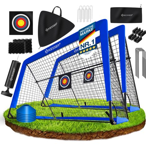 KESSER® Porte da calcio, set da 2, per bambini - blu
