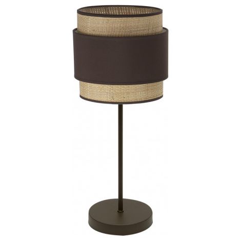 lampada da tavolo kandy 1xe14 naturale/marrone 45x18x18 cm