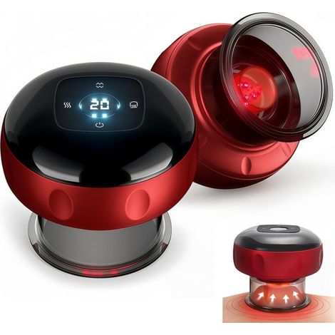 Ventouse électrique 7 en 1, Gua Sha, 12 intensités aspiration, température, rechargeable, USB-C (1/5)