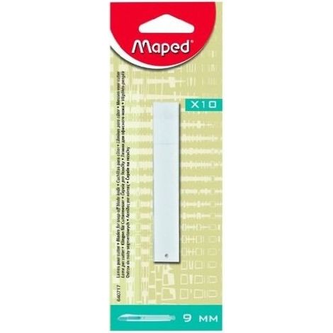 MAPED - FOURNITURES, ACCESSOIRES - 10 LAMES DE RECHANGE MAPED POUR CUTTERS 9 MM 640717 3