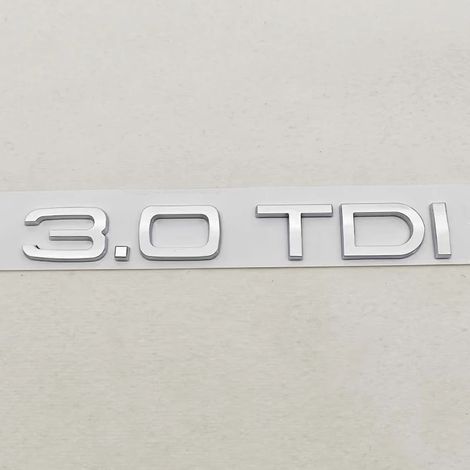 (3.0TDI Chrome) - Logo 3D ABS pour coffre, compatible avec Audi A4, S4, RS4, A5, S5, RS5, A6, S6, RS6, A7, S7, RS7, Q7, Q8, SQ7 et SQ8. (1/5)
