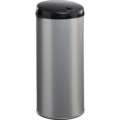 Poubelle à ouverture automatique Sensitive - 45l - gris métal - RAL 9006