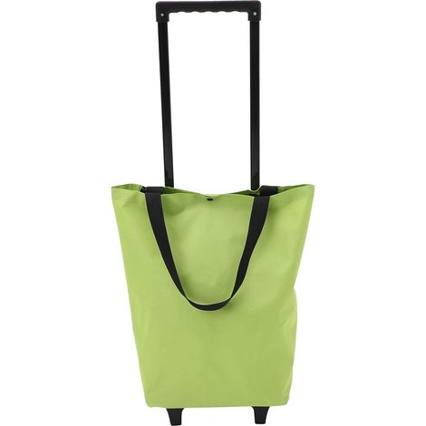 Chariot de courses pliable SECFOU , grand espace rangement , sac portable à roulettes , en tissu Oxf