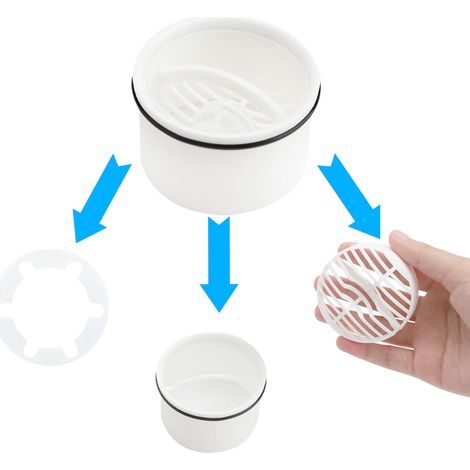 1 Ensemble crépine et bras de déviation pour douche, plastique rigide, compatible siphons et filtres à cheveux, pour bonde de douche (1/5)