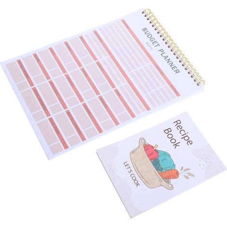 Carnet de Recettes à Remplir Soi-même en Papier avec 25 Cartes Cuisine, Organise Recettes et Liste des Courses pour Usage Cuisine ou Partout (1/5)