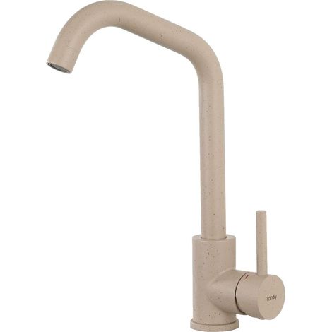Robinet Cuisine en Acier Inoxydable Brossé, Mitigeur Evier Haute Pression, Robinet de Cuisine Pivotant à 360°, Robinettrie d'eau Chaud et Froid, Aérateur Démontable, Cartouche Céramique (1/5)