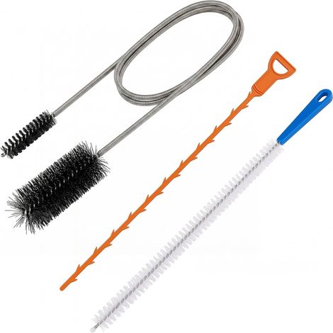 3 Pièces Furet Deboucheur Canalisation, Brosse de Nettoyage Réutilisable, Brosse Nettoyage Deboucheur Canalisation pour Débouchage de Canalisation pour Cuisine Douche (1/5)