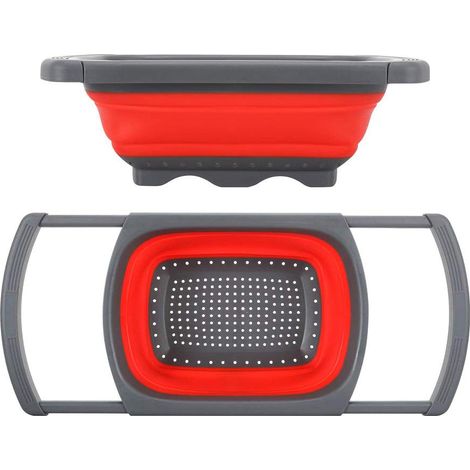 Passoire Pliable en Silicone - avec Une poignées réglables pour Adapter à Tous Les puits, Grande capacité rétractable (1/5)