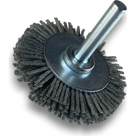 Brosse circulaire sur tige Ø 50 mm 1/2/3 rangs NYLON abrasif grain 80 - Quantité x 1 - Ø 50 mm - 1 rang - Grain 80 (1/5)