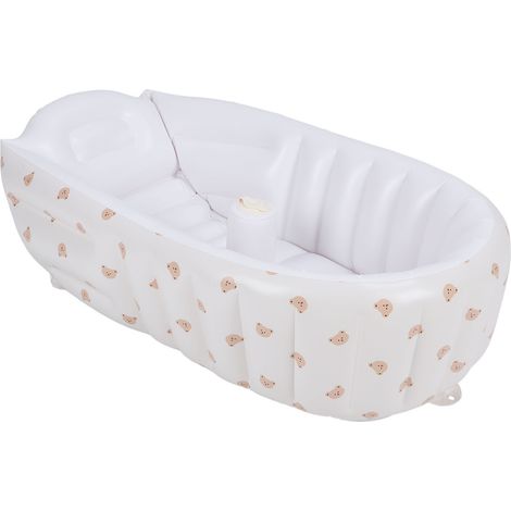 Aufblasbare Babybadewanne, faltbare Badewanne für Kleinkinder, tragbarer Babyduschsitz mit eingebauter Luftpumpe Typ C. (1/5)
