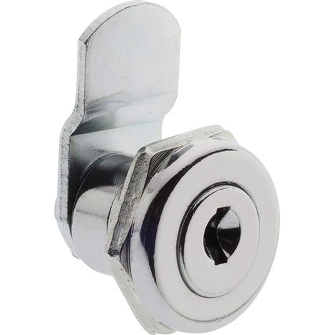 Cylindre de Rechange de Serrure pour Boîtes aux Lettres, pour épaisseur de 1 à 2 mm, 1 Pièce, Chromé, ZBK 71.SB (1/5)