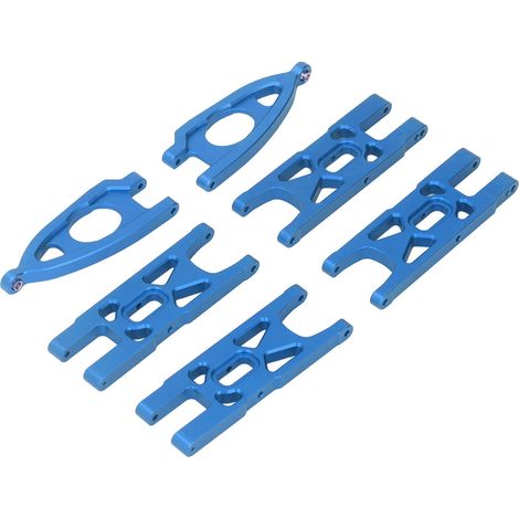 Kit de bras de suspension avant et arrière pour voiture radiocommandée ARRMA 1/10 (bleu) - Accessoires de mise à niveau RC (1/5)
