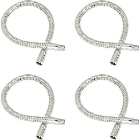 Tuyau Col De Cygne - Aluminium - 35 cm - Filetage 10 mm - Pour Lampe De Table - 4 Pièces (1/4)