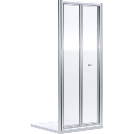 Ruwa 4mm Toughened Safety Glass Bi-Fold Shower Door - 1900 x 800mm - Chrome - Balterley (1/2)