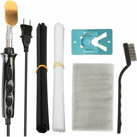 Car bumper repair machine with 40 plastic welding machine kits, 1 stand, 1 wire brush, 1 mesh, European standard