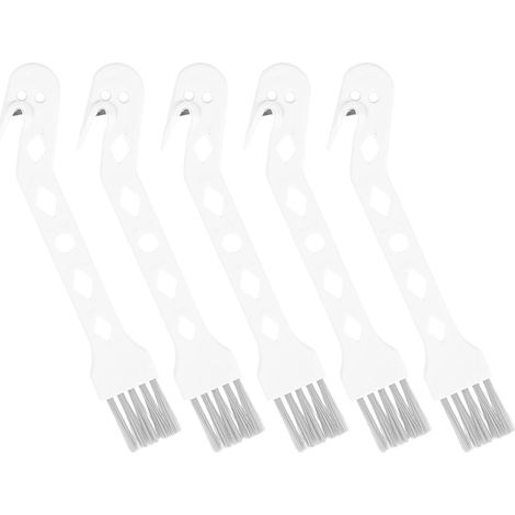 Set di 5 spazzole per robot aspirapolvere con lama districante per capelli, strumento in plastica per filtri e rulli, per la pulizia degli angoli delle finestre (1/5)