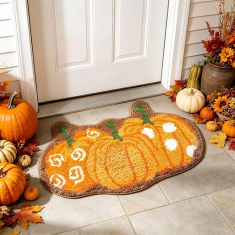Felpudo de Halloween, decoración del hogar, alfombra de baño espeluznante, fantasma, calabaza, decoración de Halloween, alfombra antideslizante para baño, cocina, decoración de dormitorio (1/5)