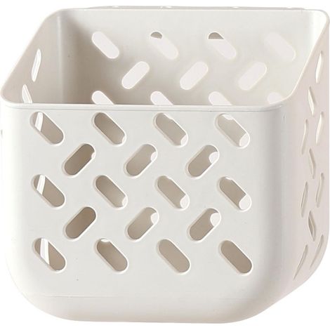 Panier de rangement de chevet en plastique grande capacité, gain de place, à suspendre, pour la salle de bain ou la maison. (1/5)