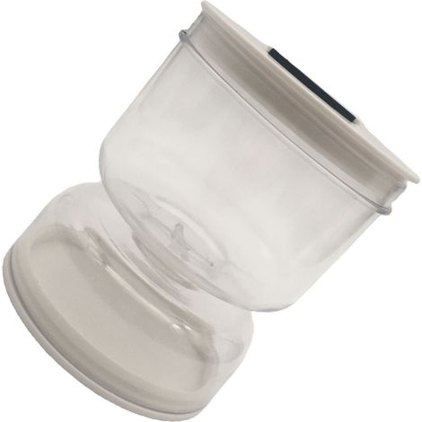 Einmachglas in Sanduhrform, Safttrenner für feuchte und trockene Lebensmittel, auslaufsicher, für umgedrehte Oliven, Vorratsbehälter, luftdichter Deckel (1/5)