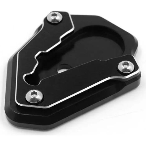 (Noir) Compatible avec Ducati 848, 1098 et 1198 (toutes années) - Accessoires moto - Béquille latérale CNC - Extension de béquille - Plaque de support - Support agrandi (1/4)