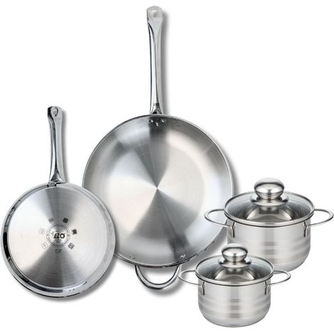 Ensemble de 2 Poêles de cuisson 24 et 32 cm et 2 faitouts 14 et 16 cm Elo Profi Brillant (1/5)