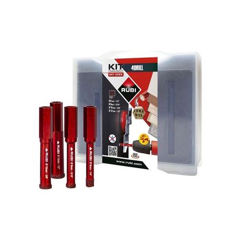 Kit 4 brocas RUBI Drygres 4 drill 5939 (1/2)