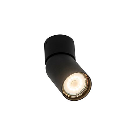 QAZQA Faretto falo - Moderno - Alluminio - Nero - Cilindro Max. 1 x Watt