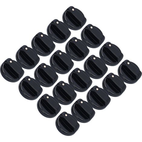 20 pièces boutons de cuisinière universels renforcés 8mm en plastique pour gazinière, chauffe-eau, four, micro-ondes, adaptés aux dimensions réelles (interrupteur de table) (1/5)