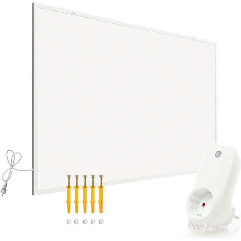 Wiltec – Panneau chauffant infrarouge 400W – Émetteur mural avec thermostat wifi – Design compact – Taux de conversion 98% – Dimensions 720x620x15mm