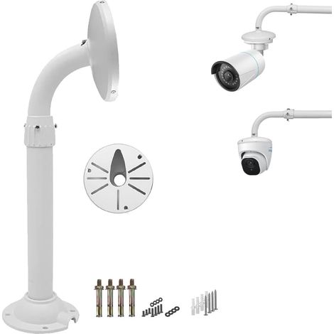 Base 6 pouces Poteau Extensible Support Montage Les Caméras IP CCTV,40CM-60CM Ajustable Poteau Montage Système Caméra Surveillance Sécurité,Métal Solide Revêtement par Pulvérisation Poudre (1/5)