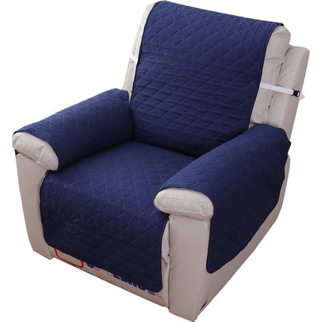 Funda para sofá reclinable de 1 plaza FOREHILL, funda impermeable para sofá reclinable de dormitorio (azul marino 55×200) (1/5)