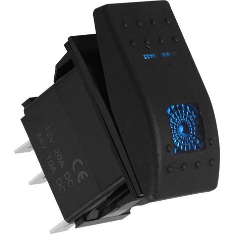 Interrupteur à Bascule Marin 12 V 20 A LED Bleue 5 Broches pour Bateau Yacht et Camping-Car Commande Marche/Arrêt Remplacement Fiable pour Éclairage Électrique (1/5)