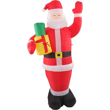 Sapin de Noël gonflable avec sac cadeau et LED, personnage du Père Noël lumineux pour jardin extérieur, 220-240V EU (1/5)