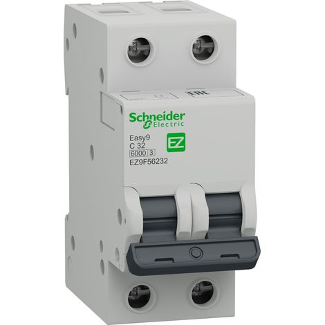 Easy9 Interruttore magnetotermico- 2P - 32 A - Curva C - 6000 A - 230 V - EZ9F56232