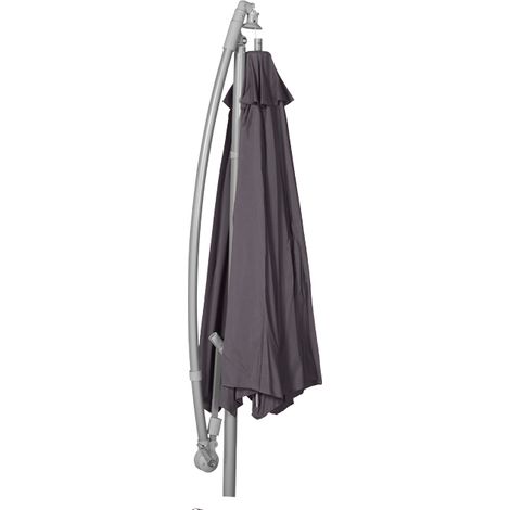 Ampelschirm Ø 300cm grau inkl Hülle Aluminium/Textil