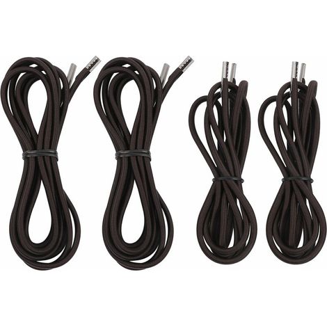 Outil de réparation de cordon élastique de rechange pour fauteuil inclinable, chaise longue et chaise à élastique, lot de 4, marron (1/5)