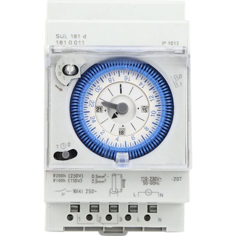 Minuteur Mécanique SUL181D 15 Min à 24H, Interrupteur Horloge 250VAC 16A (1/5)