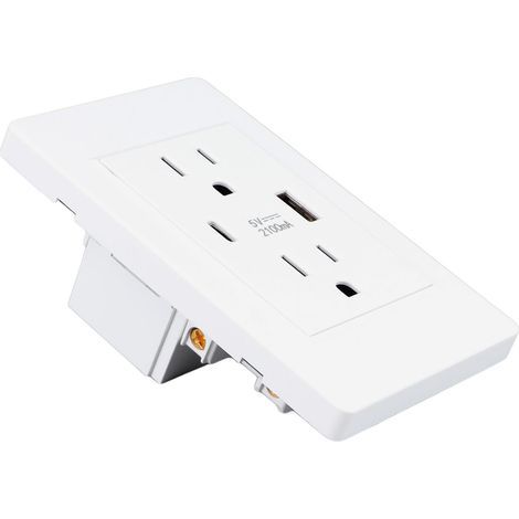 Prise murale américaine USB Type C multifonction sécurisée 110-220V pour maison (1/5)