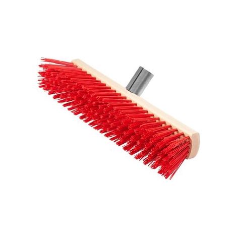 Industrial Broom Without Handle, 40cm Head, Metal and Wood Holder, For Garden, Garage, Terrace (1/5)