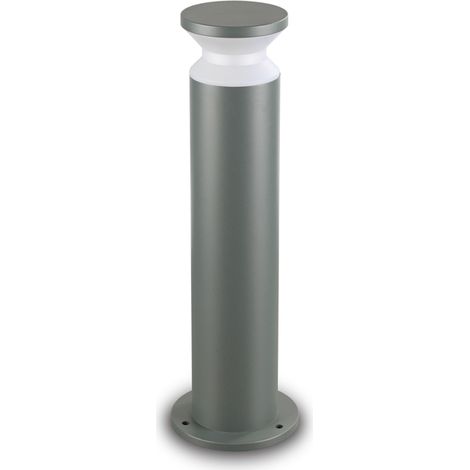 Piantana Moderna Torre Alluminio Antracite 1 Luce E27 H60Cm (1/2)