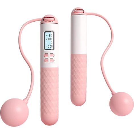 Corde à Sauter Intelligente avec Compteur, Corde a Sauter sans Fil Réglable, Jump Rope avec Roulements à Billes en Acier et Poignées Antidérapantes, pour Adulte (1/5)