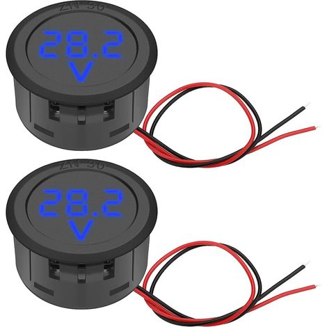 Stück DC 4-100 V Digital Voltmeter, 2-Draht-Spannungsmessgerät Detektor für Motorrad LKW Wohnmobil Caravan Marine