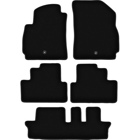 Tapis de sol basiques en velours noir pour : Chevrolet Orlando I 7 places (2011-2015) (1/5)